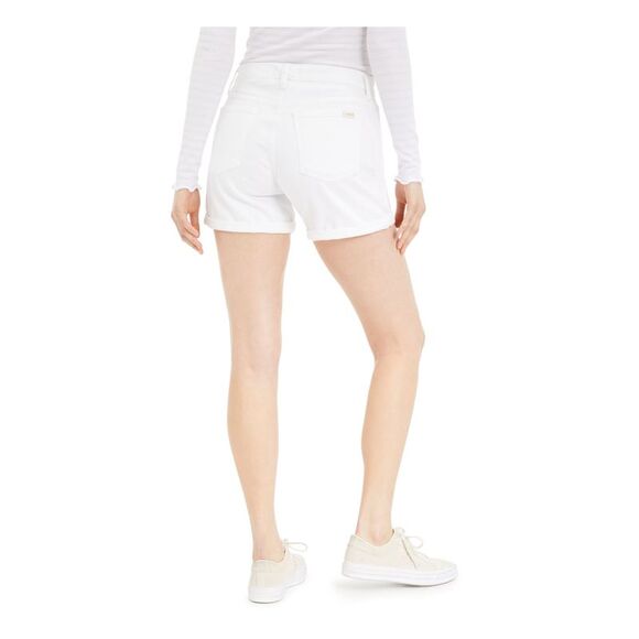 NWT Jen 7 By 7 For All Mankind Womens White Stretch Zippered Cuffed Shorts 4 - Picture 2 of 5